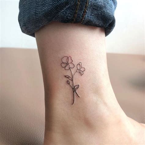 minimalist violet tattoo|violet february birth flower tattoo.